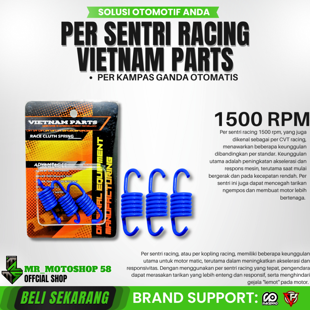 PER SENTRI 1500 RPM PER SENTRI AKSELERASI PER SENTRI RACING VIETNAM PARTS 1500 RPM PER OTOMATIS 1500
