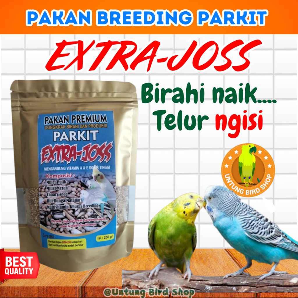 Pakan Ternak Parkit Falk. Pakan Breeding Parkit. Pakan Extra Joss Parkit Falk Agar Cepat Bertelur
