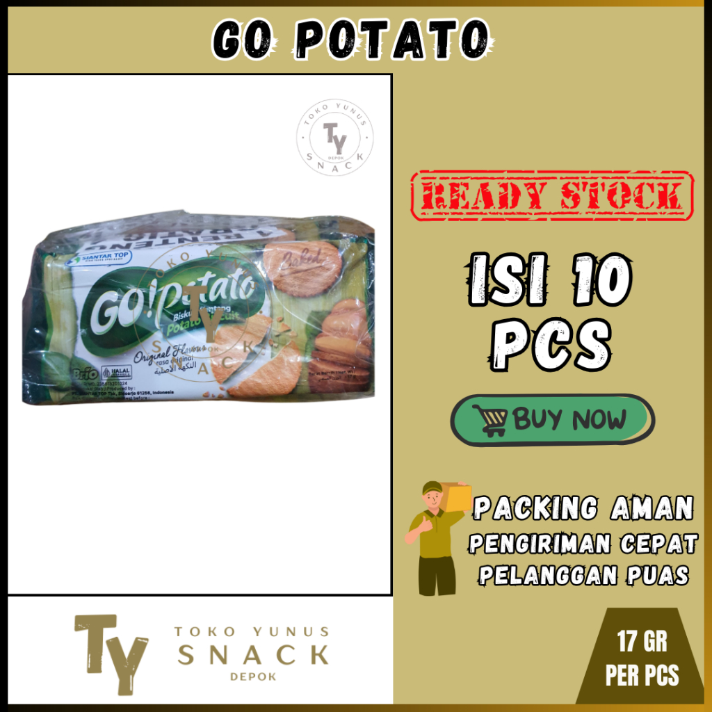 

GO POTATO PACK ISI 10PCS @17GR