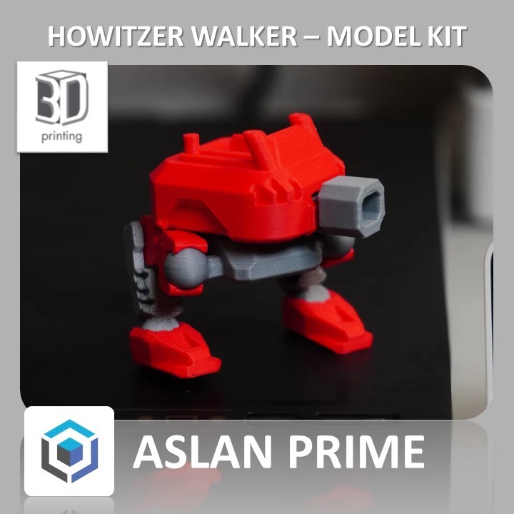 HOWITZER WALKER MECH MECHA MODEL KIT POSEABLE JOINTED ACTION FIGURE 3D Print Custom Color Robot Robo