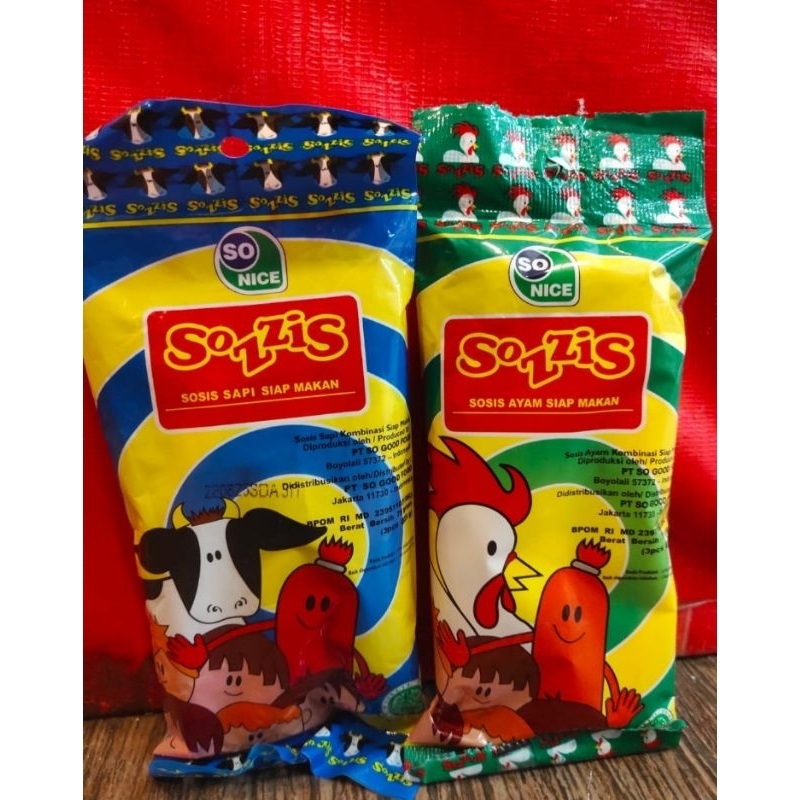 

Sozzis sapi dan ayam siap makan isi 3 75gram