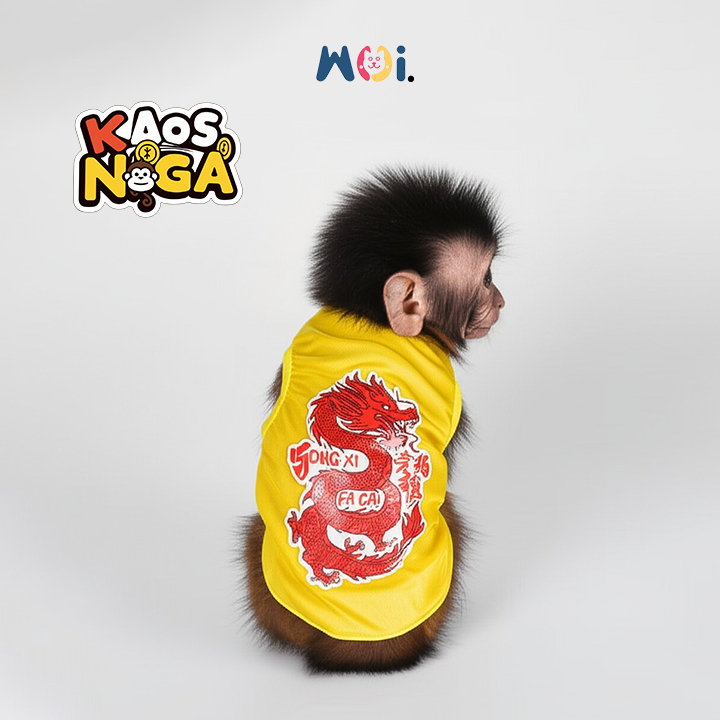 Livvicstore  .. - Baju Monyet Pantai Kaos Naga Imlek Tank Size S-L Lucu, Nyaman, & Stylish