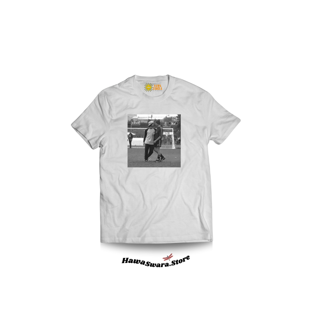 Tshirt musik Oasis X Blur Hawaswara Baju musik band Oasis X Blur