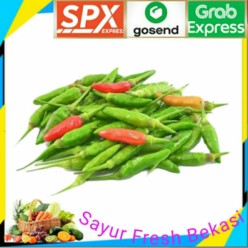 

Cabai Rawit Hijau/Cabe Rawit Ijo 100g.