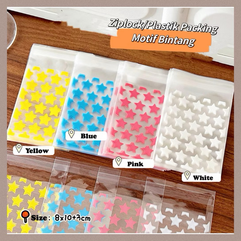 

Plastik PVC Bening Packing Sleeve Cover Kartu Photocard Warna Warni Plastik Bintang