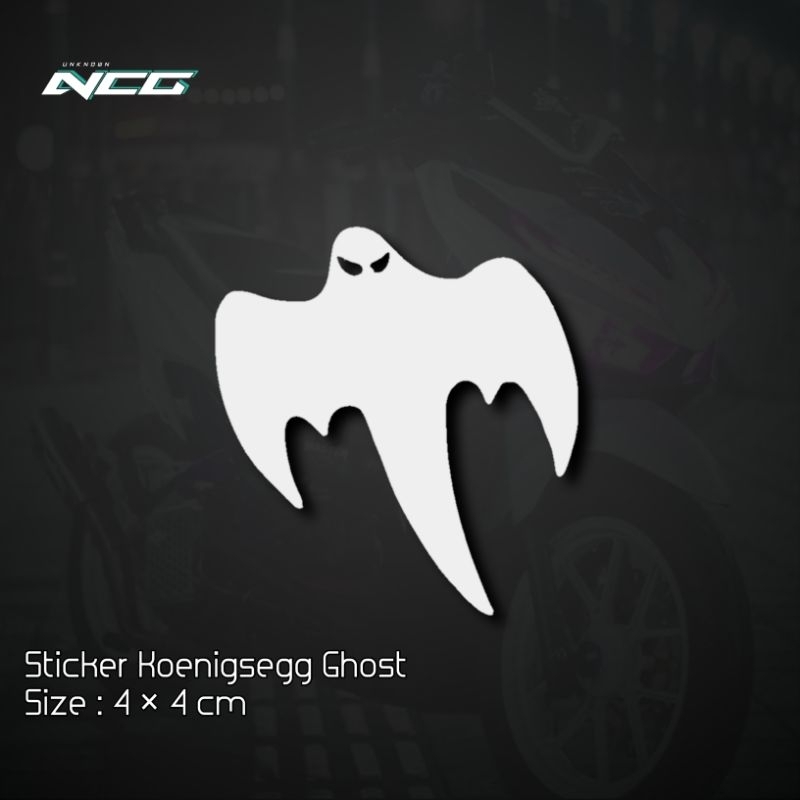Sticker Ghost Koenigsegg Stiker Hantu Logo Mobil