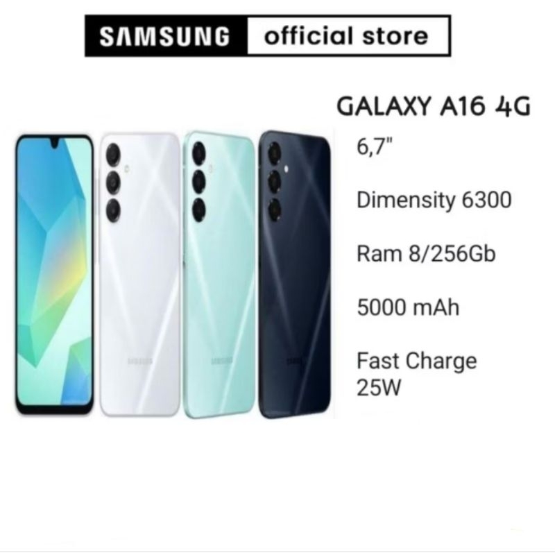 samsung Galaxy A16 4G 8/256 Baru Segel Original Garansi Resmi Samsung Indonesia