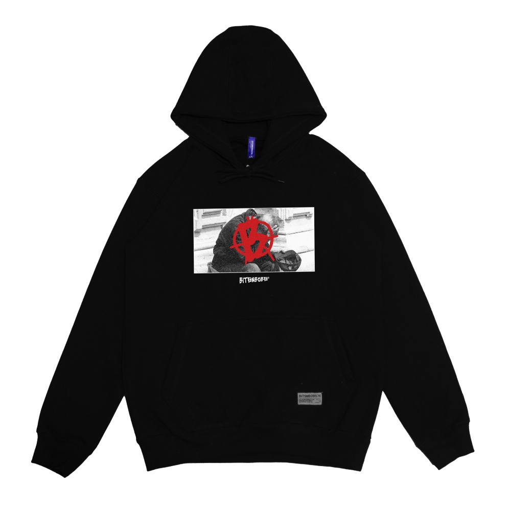 55PALING DICARI Bitsnbobs76 Hoodie Oversize Scary Black