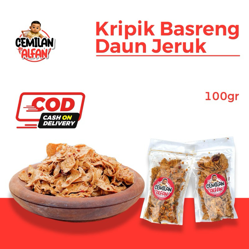 

[CEMILAN BY ALFAN]Basreng daun jeruk 100grm/Cemilan makanan ringan