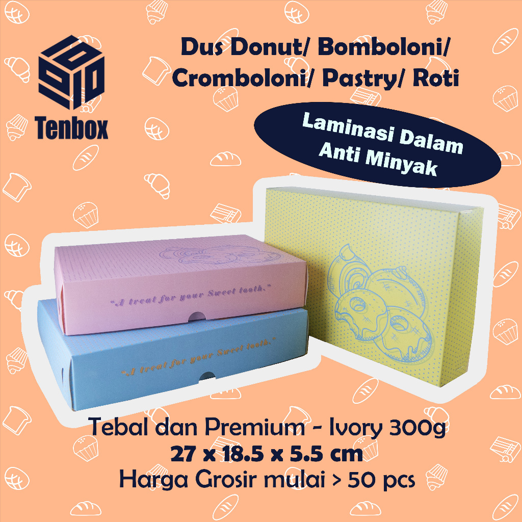 

Dus Donat isi 6 Premium 27x18x5 cm - Laminasi Dalam