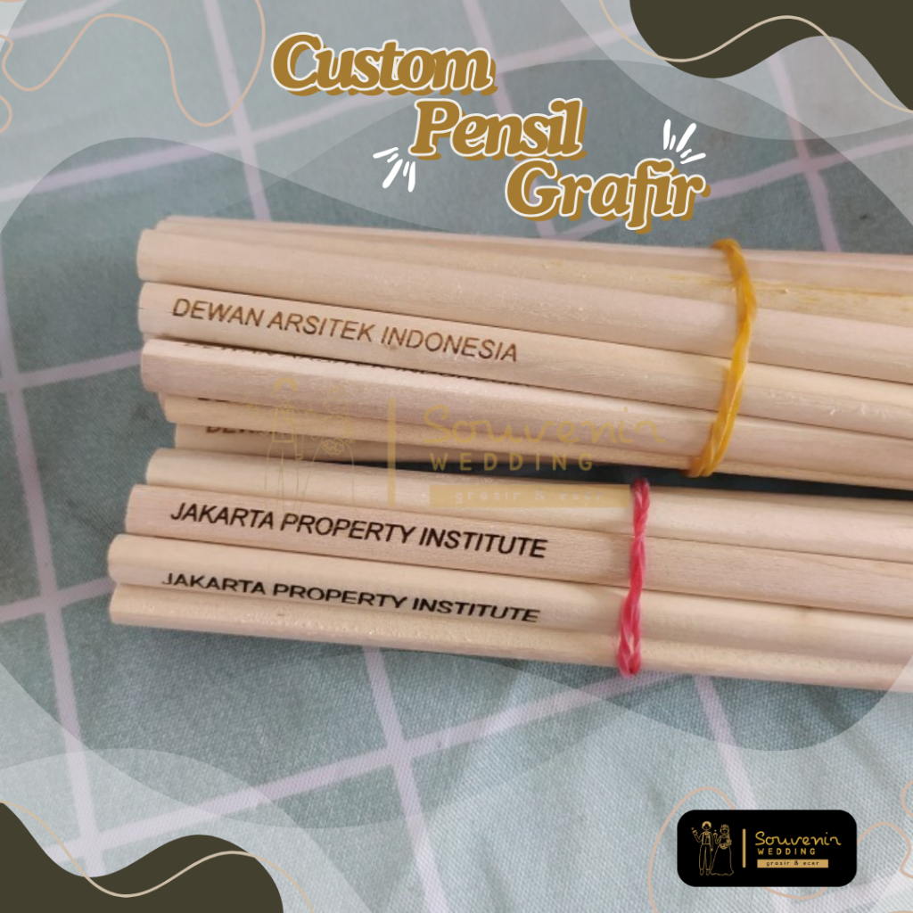

Custom Pensil Kayu Grafir Logo / Tulisan Souvenir