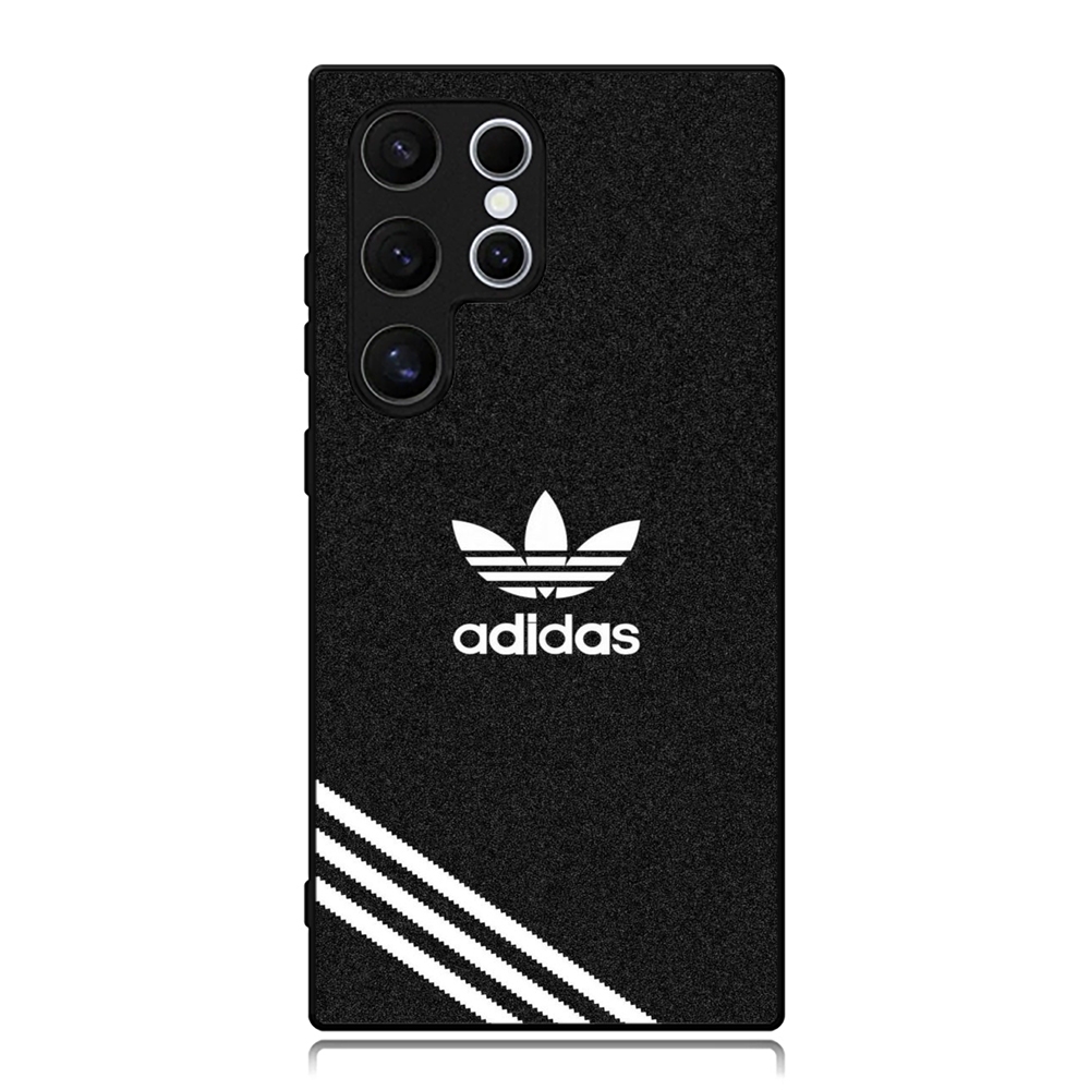 Case Samsung S25 S24 S23 S22 S21 S20 S10 S9 S8 S7 Ultra Plus Fe Edge Custom Softcase Adidas Black Ca