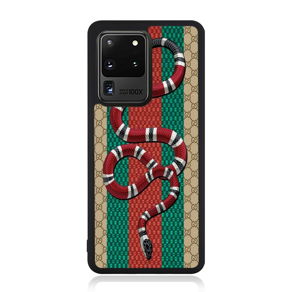 Case Samsung Galaxy S Series Note Series Note 20 10 9 8 7 Edge Plus Ultra Tpu Rubber GUCCI Snake