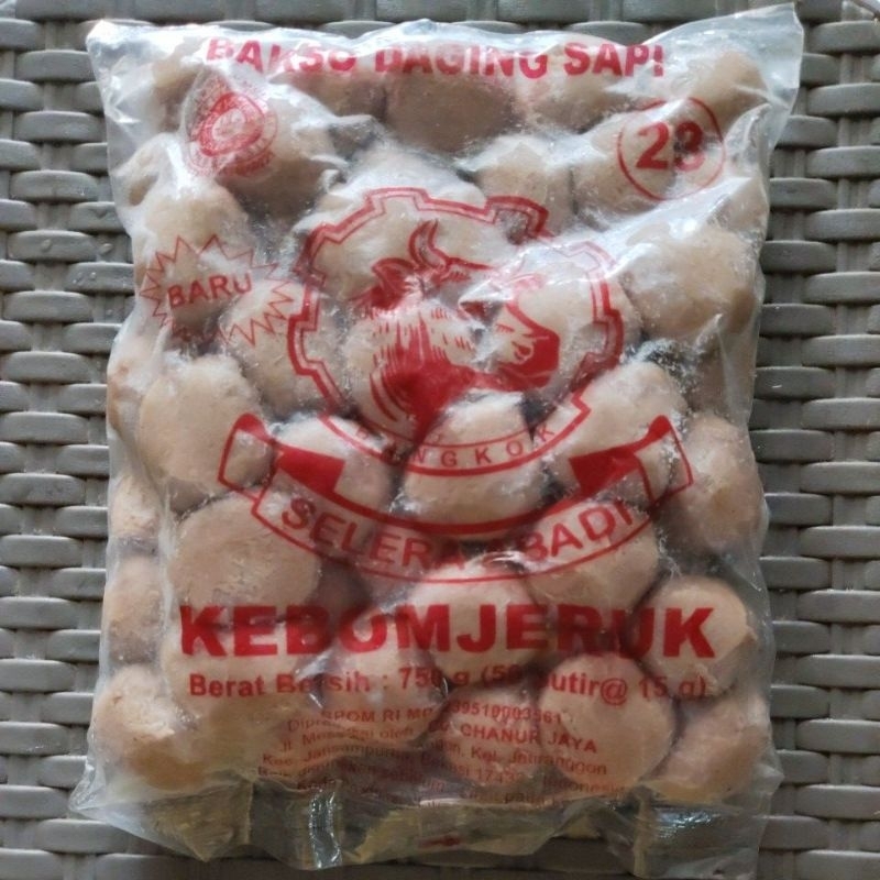 

baso bakso daging sapi kebom jeruk 750 gram 50 butir