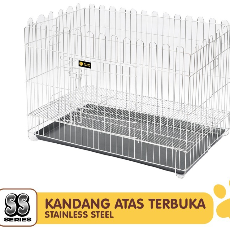 Pet CAge Octagon Stainless - Kandang Terbuka Octagon - Kandang Puppy Anakan Kitten - Kandang Anti Ka