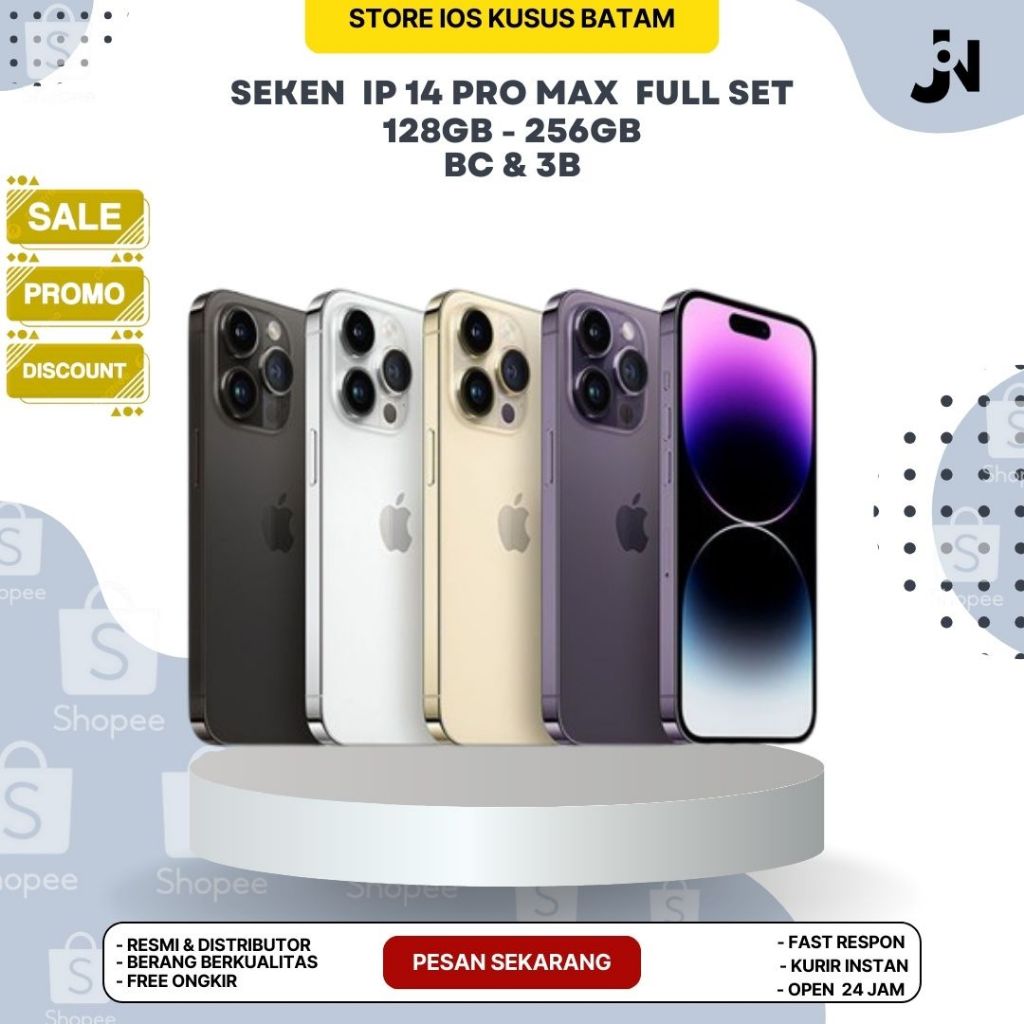 IP 14 PRO MAX FULL SET 128GB - 256GB / BC & 3B