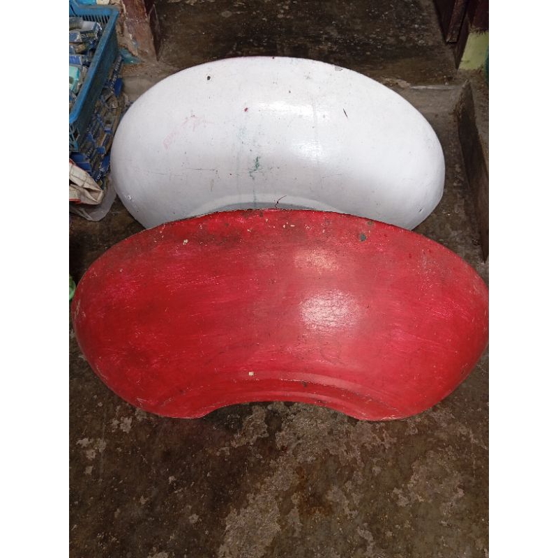 pajangan antik spasang slebor tepong becak lawas vintage