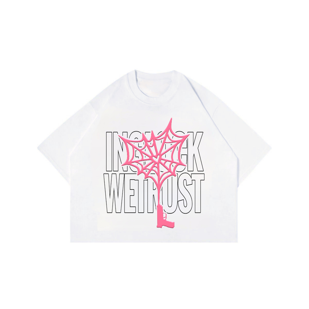 Pavement id - Tshirt Kaos Boxy In Glock We Trust White Putih 20s Biowash