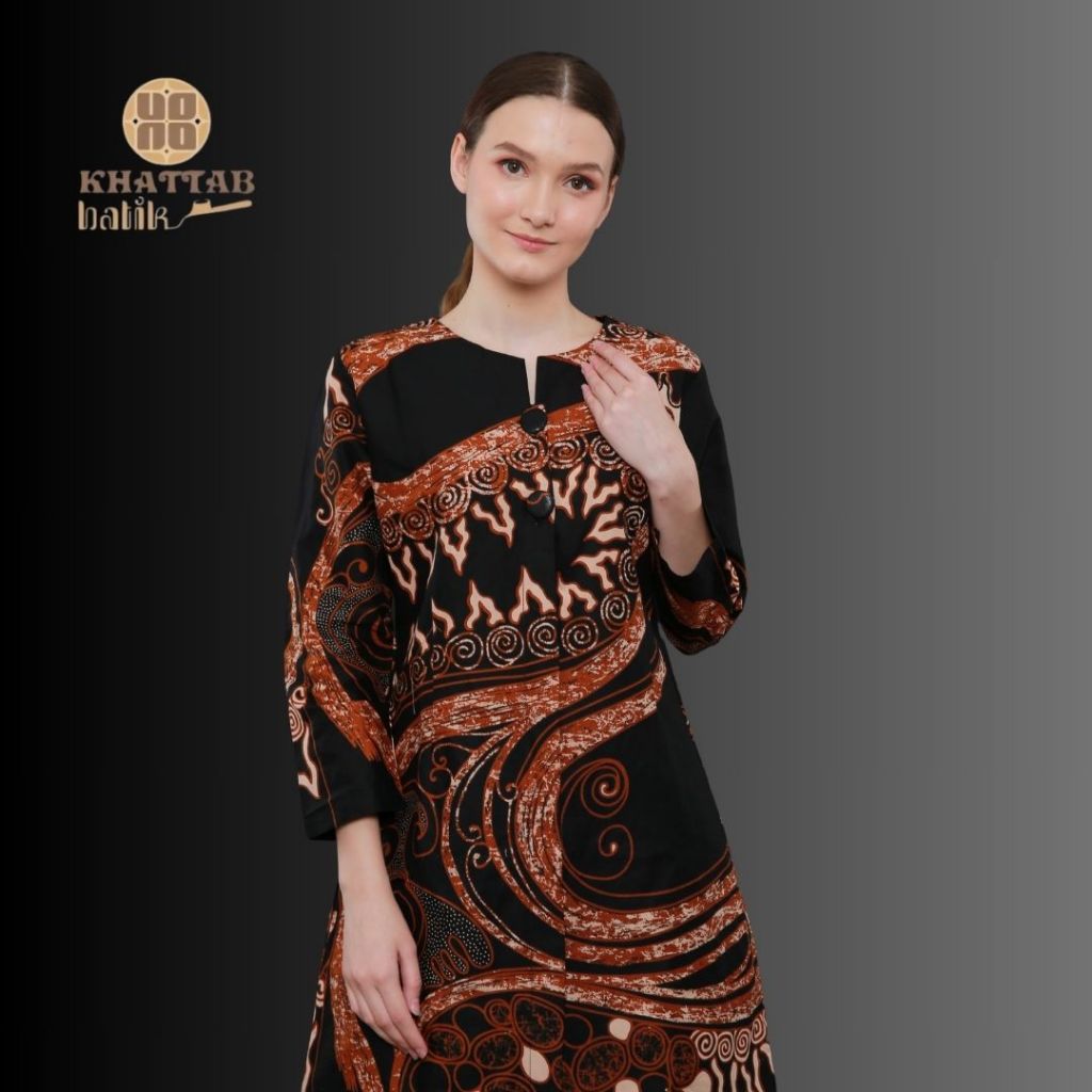 Batik Wanita Lengan Panjang Premium Mewah Batik Cewek Atasan Modern Exclusive