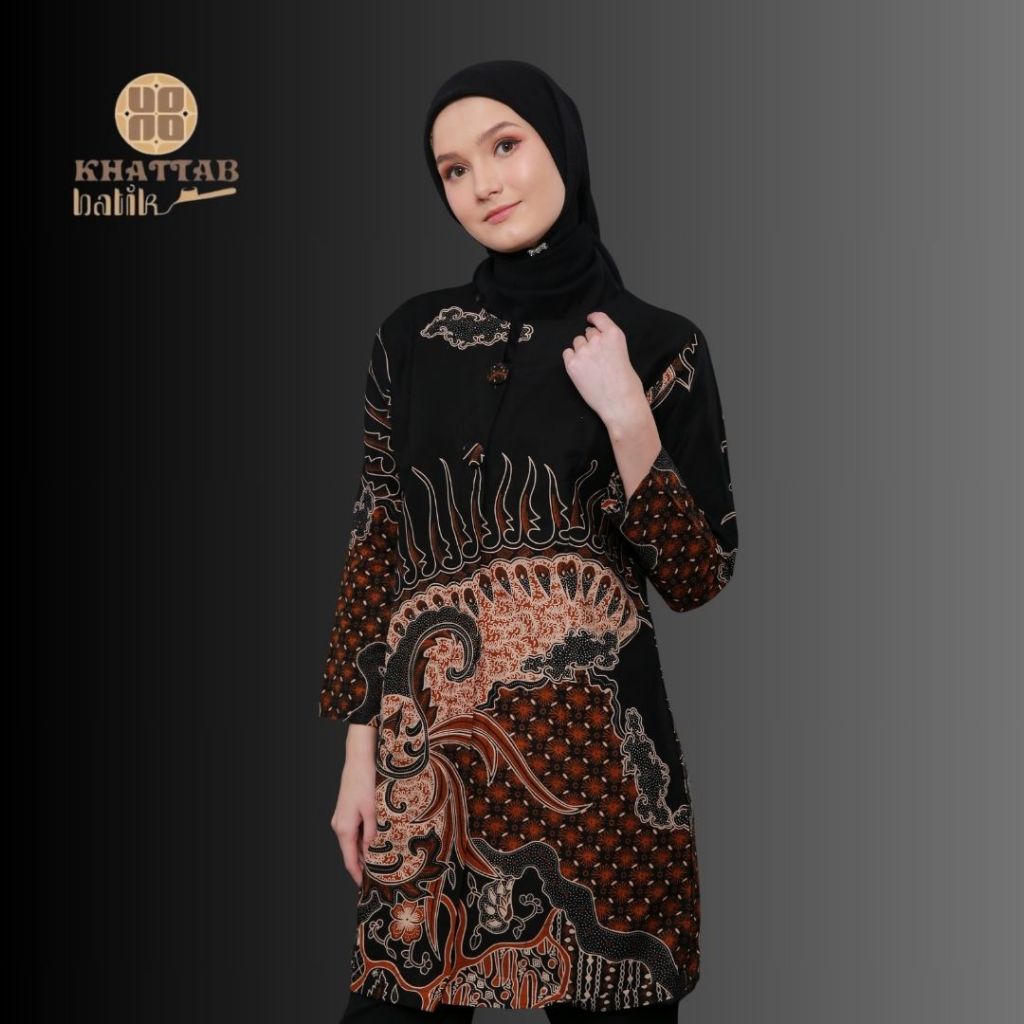 Batik Wanita Lengan Panjang Premium Mewah Batik Cewek Atasan Modern Exclusive