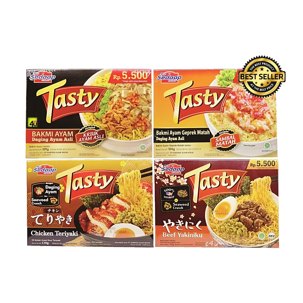 

Mie Sedaap Tasty - Bakmi Premium Dengan Daging Asli - Mie Sedaap Tasty Instan