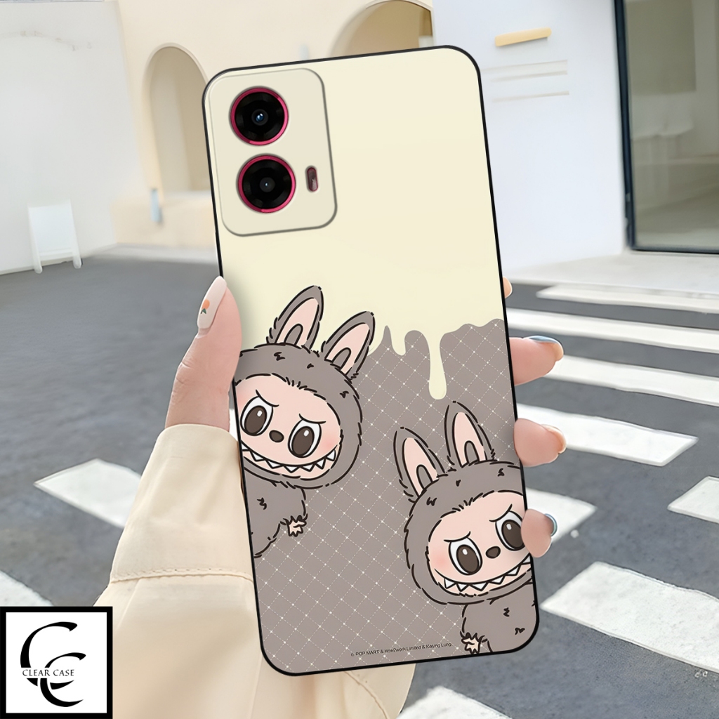 Softcase Handphone Motorola G45 Terbaru 2025 Motif Labubu | Case Motorola G45 Terbaru | Pelindung HP