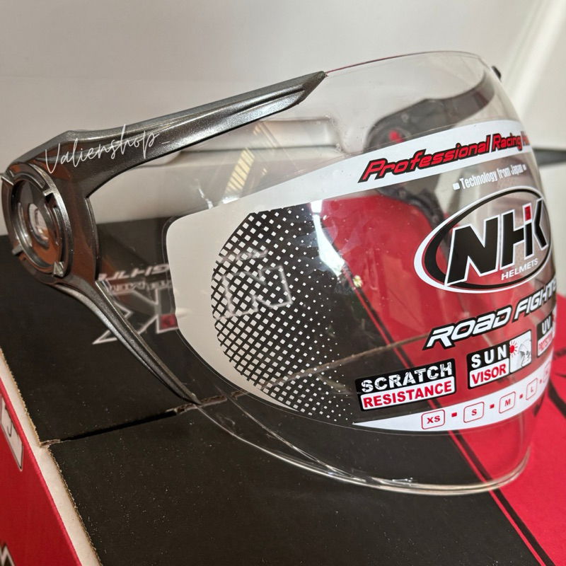 VISOR NHK GLADIATOR CLEAR BINGKAI SILVER ORIGINAL | KACA NHK GLADIATOR BENING ORI