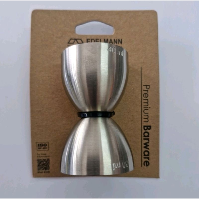 CM-34 Cocktail Measuring Cup 30/40ml, Stainless Steel Jiggers Edelmann