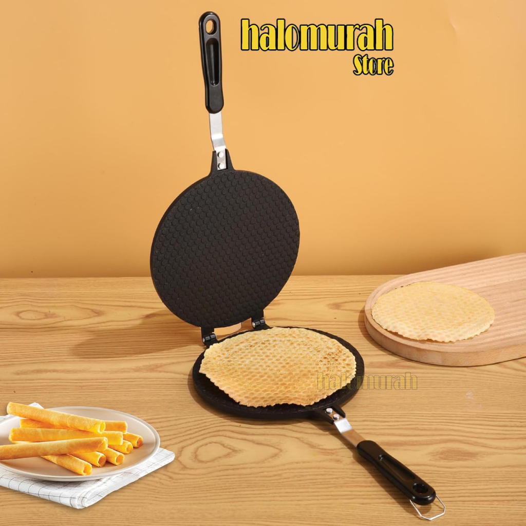 RB Halomurah Cetakan Kue Jepit Semprong Kualitas Premium Panci Cetak Opak Gambir Egg Roll Krispi