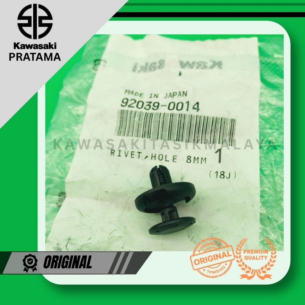 Rivet Kawasaki Ninja 250R Lubang 8mm Kode Part 92039-0014 / RIVET HOLE 8MM EX250J NINJA250R