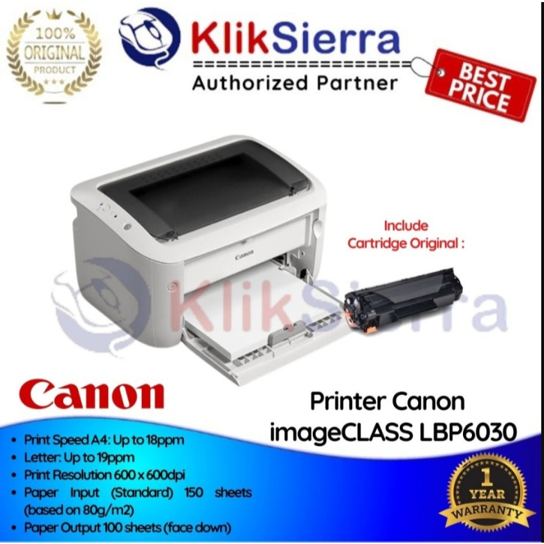Printer Canon imageCLASS LBP6030 LBP-6030 LBP 6030 Laser Mono