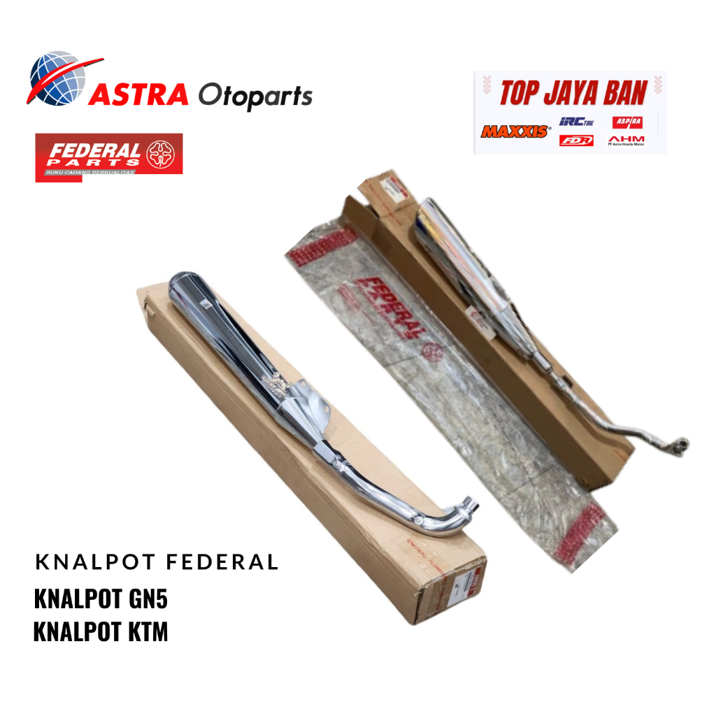 KNALPOT MOTOR FEDERAL HONDA ASTREA GRAND IMPRESSA LEGENDA SUPRA-X ORIGINAL ORISINIL TAHAN KARAT ASTR