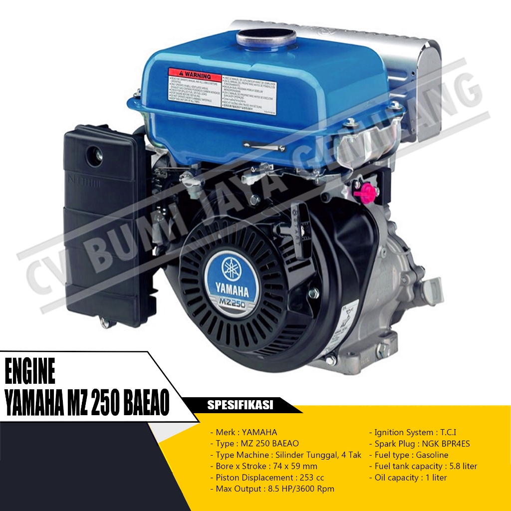 MESIN PENGGERAK SERBAGUNA / ENGINE YAMAHA MZ 250 BAEAO 8.5 HP - PUTARAN CEPAT
