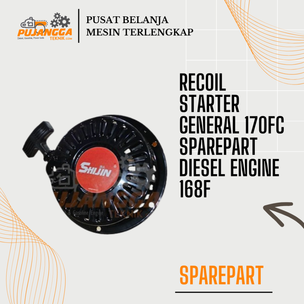 Recoil starter General 170FC sparepart diesel engine 168F