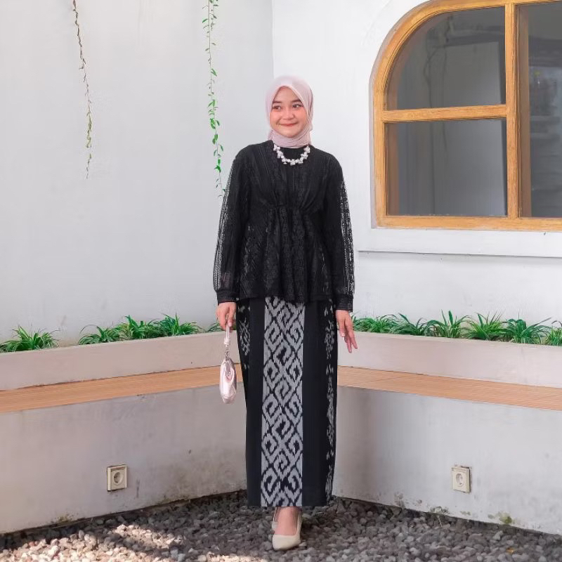 Rok Tenun span panjang - rok span panjang tenun - rok tenun - bawahan tenun