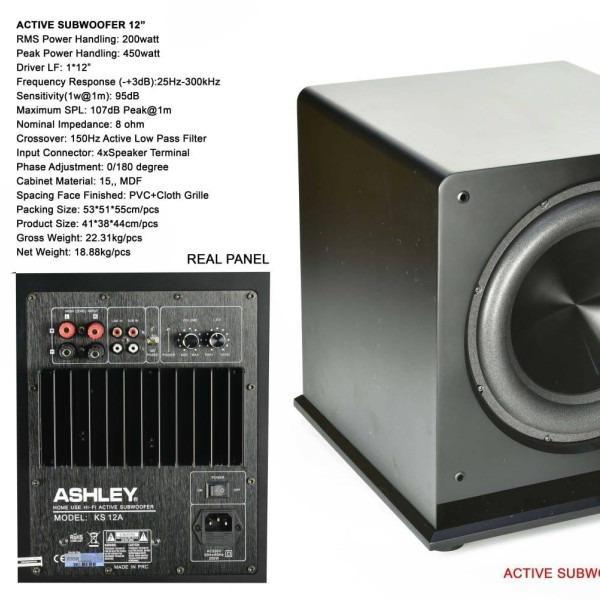 SUBWOOFER SPEAKER ASHLEY KS-12A 12 INCH KS12A