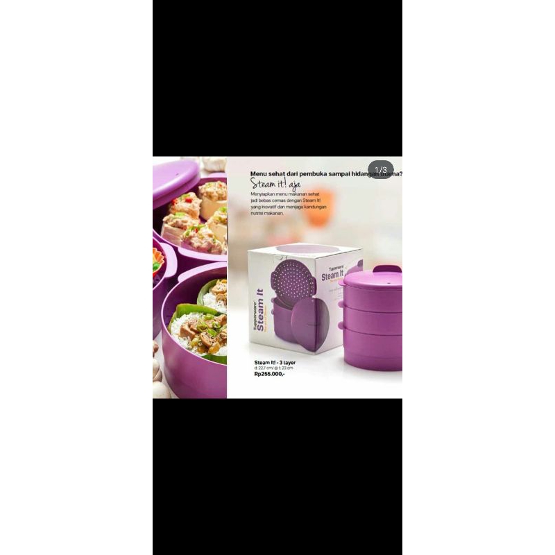 Tupperware Steam It Ungu 3 Susun