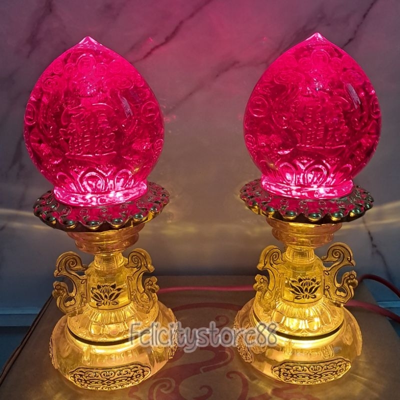 Lampu Sembahyang Ruyi Naga Emas Lampu Led Sembahyang Model Naga Emas