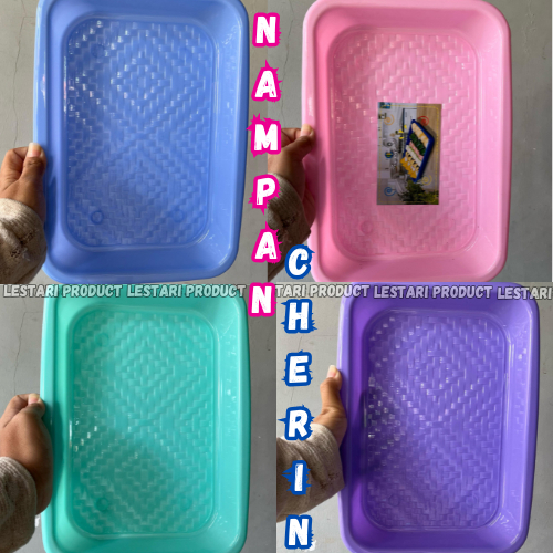 (6PCS) NAMPAN PLASTIK/NAMPAN MURAH/BAKI PLASTIK/BAKI/NAMPAN/NAMPAN PLASTIK MOTIF ANYAM/NAMPAN CHERIN