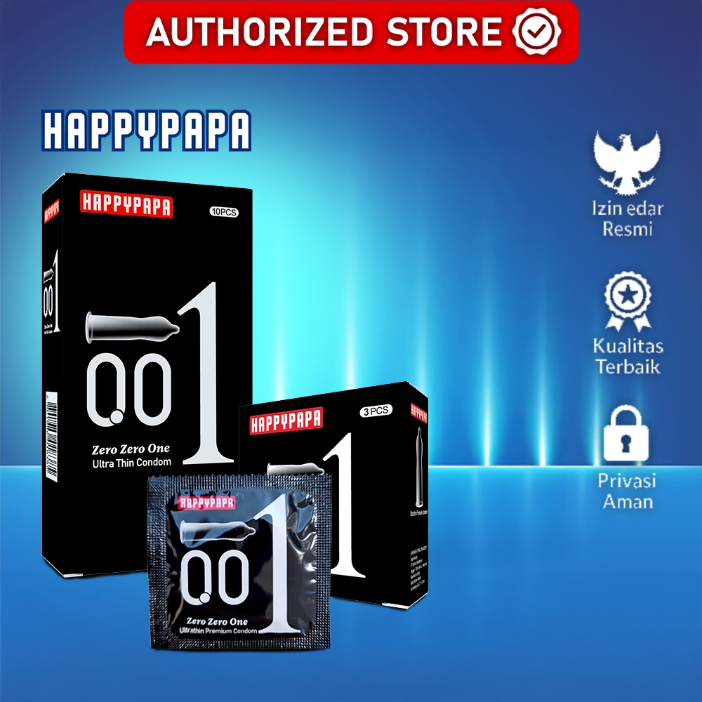 Kondom Happypapa 001 Tipis Original - Varian Terlengkap