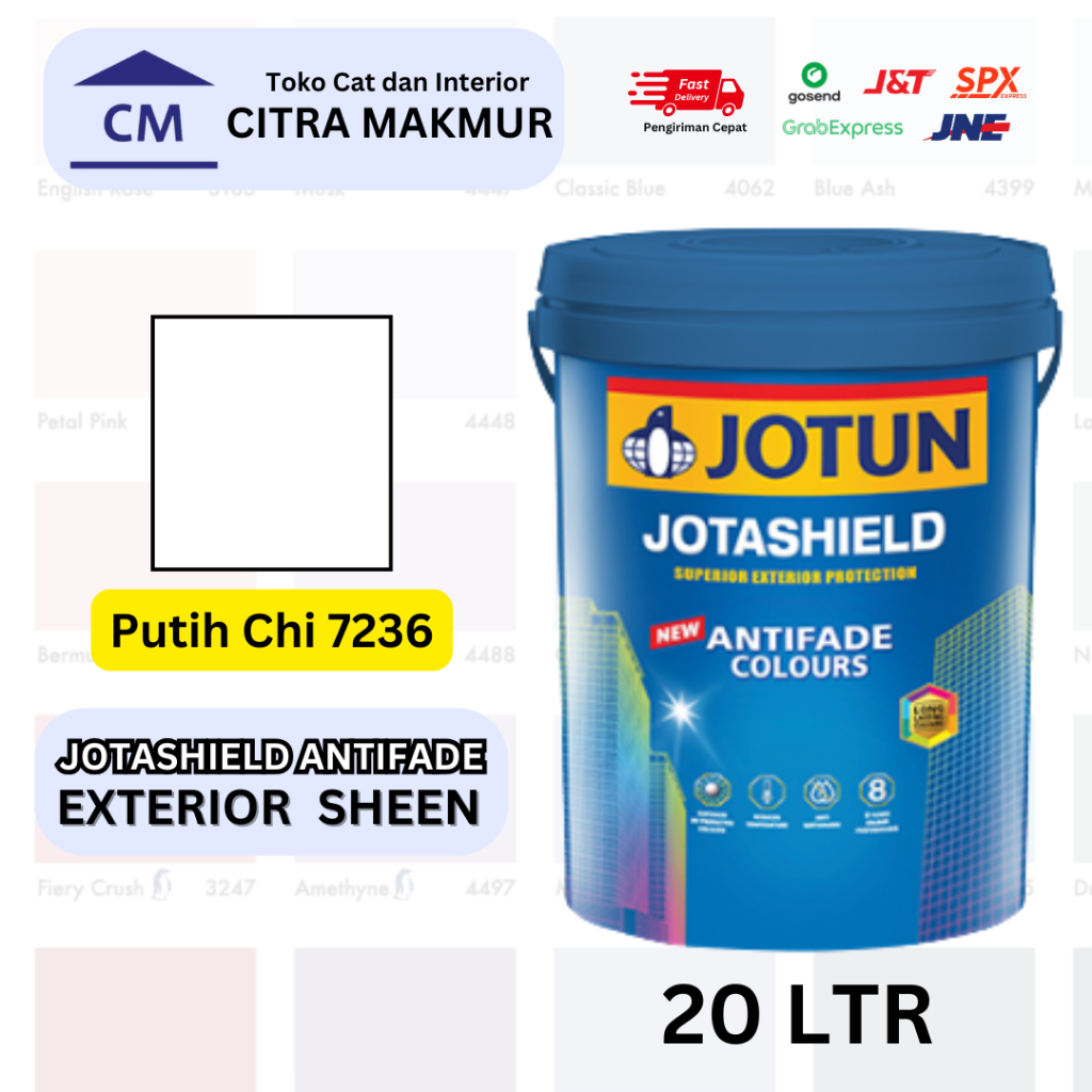 JOTUN Jotashield ANTIFADE COLOURS | Putih CHI (7236) - 20 Ltr