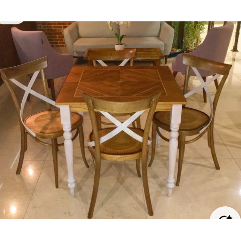 120x80 SET MEJA MAKAN JATI JEPARA MINIMALIS SET MEJA MAKAN JATI SOLID JEPARA