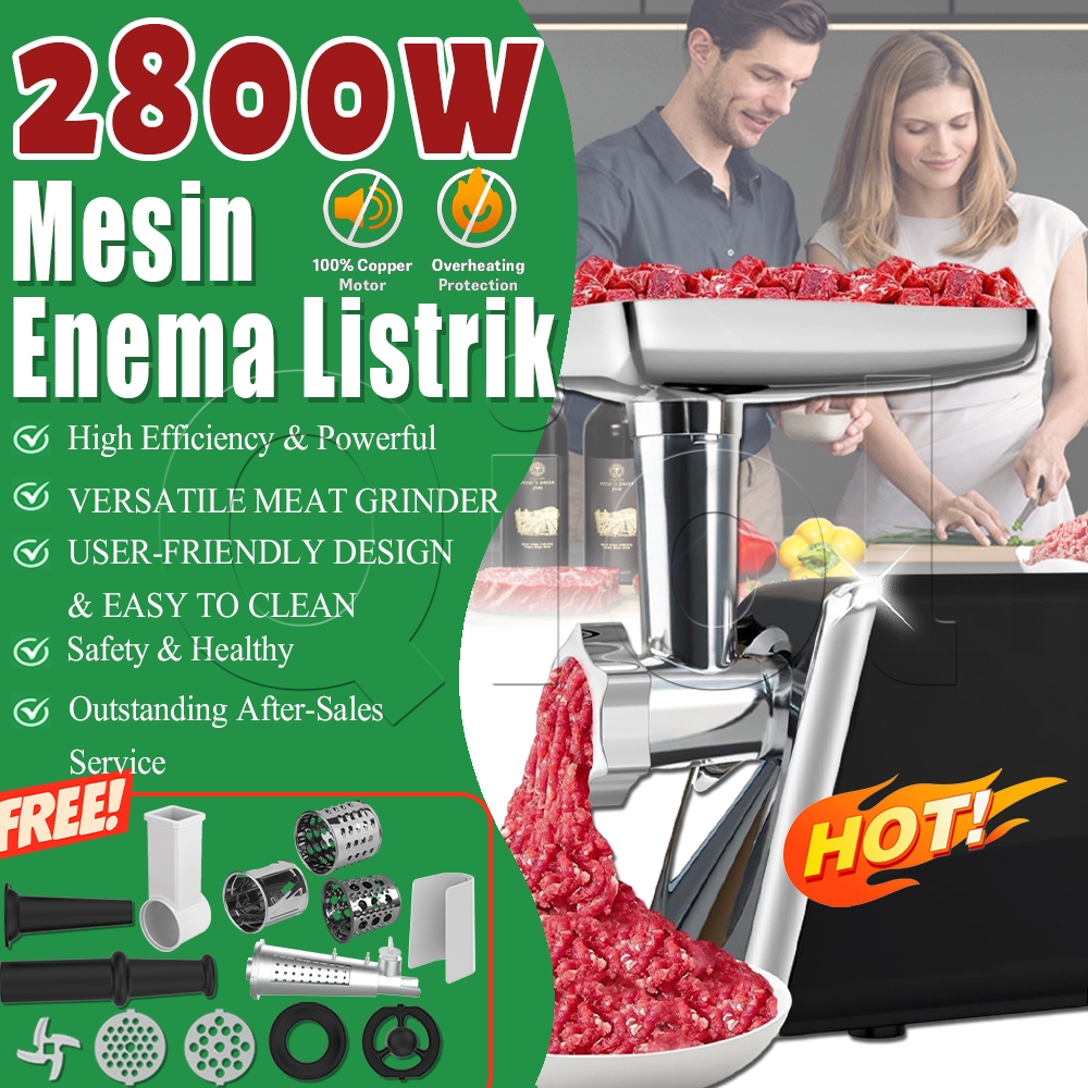 Mesin Giling Penggiling Daging Meat Grinder 2800W 220V Dengan Daya Besar Serbaguna Mesin Gilingan Da