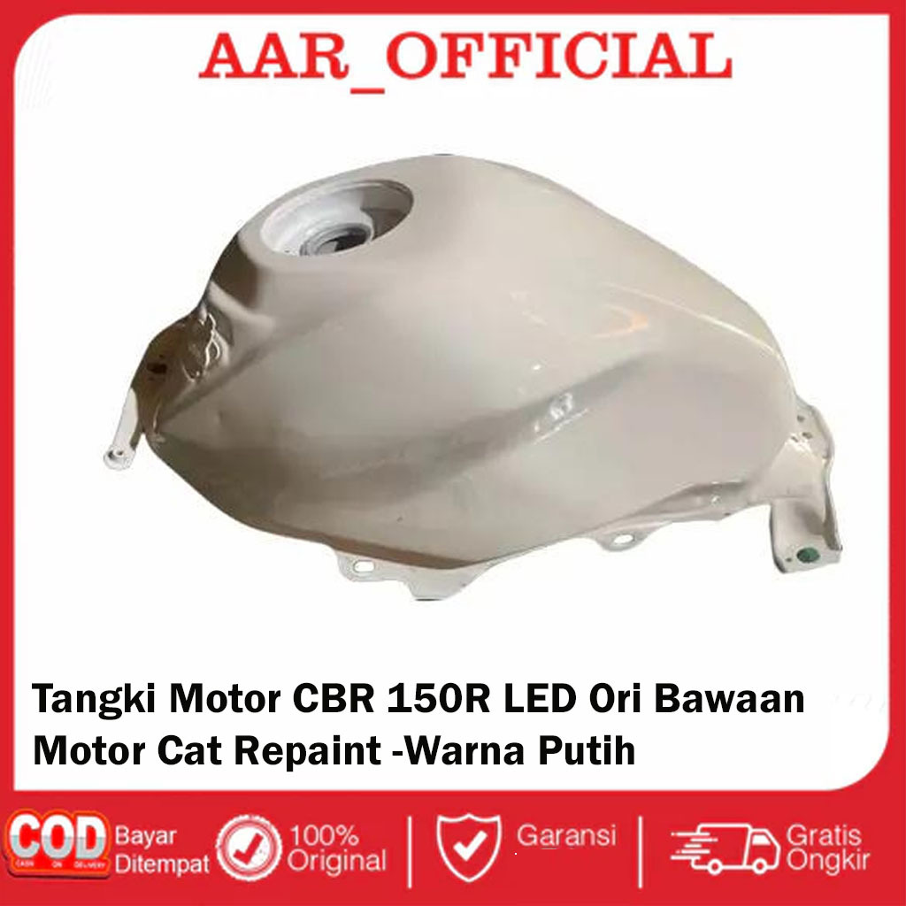Tangki Motor CBR 150R LED Ori Bawaan Motor Cat Repaint -Warna Putih