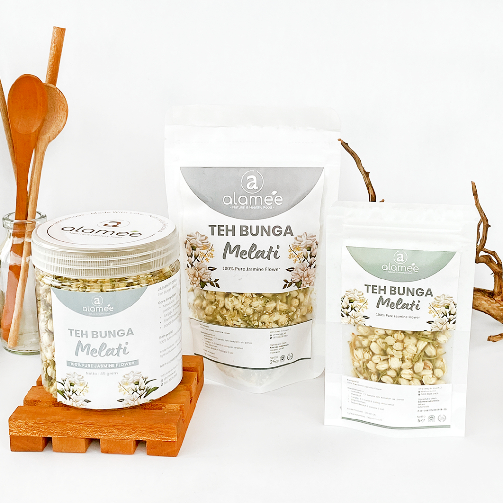 

ALAMEE Teh Bunga Jasmine Tea Flower Melati Organik Jasmin Herbal Kering Dried