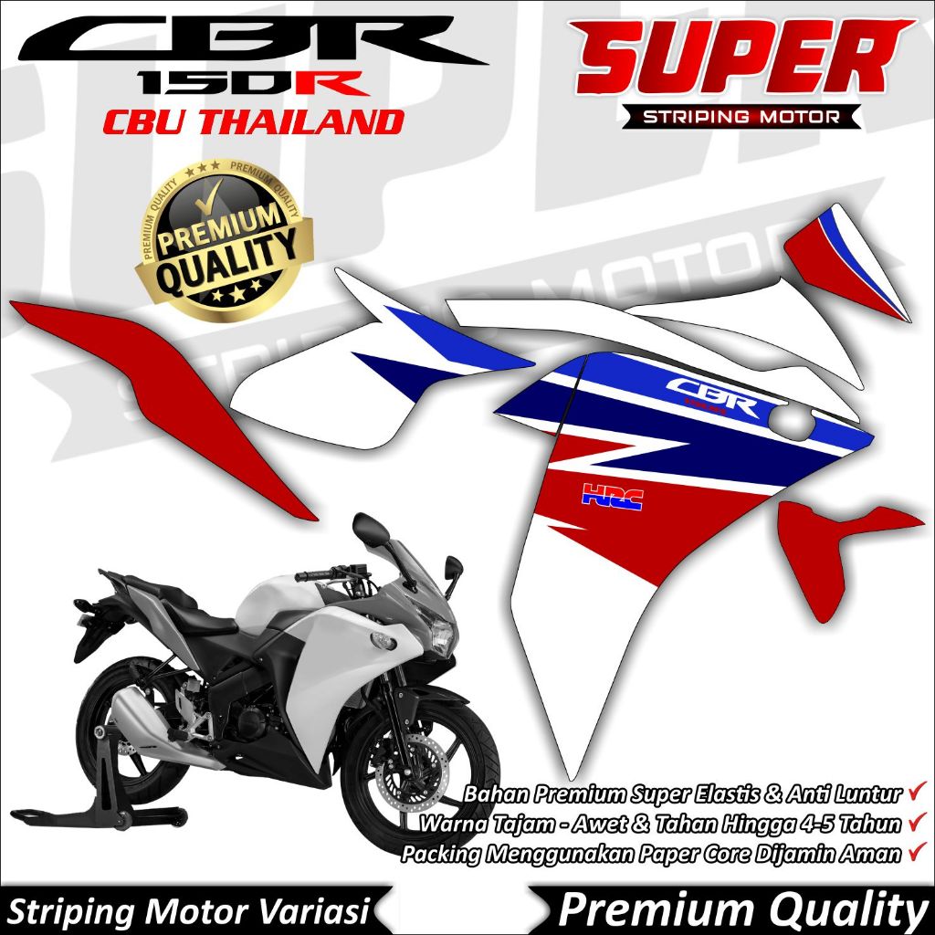Stiker CBR 150r K45 Thailand Anti Luntur keren Striping CBR CBU Thailand Striping Honda CBR K45 Thai