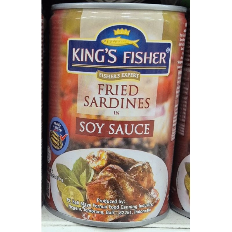 

Sarden Goreng Dalam Saus Kecap KING'S FISHER Fried Sardines In Soy Sauce 425g - HK.