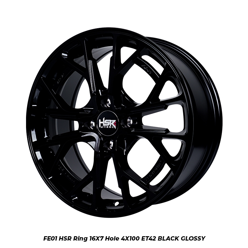 Velg Mobil HSR Type FE01 Ring 16   Hitam Bronze Silver Polis Matt Grey Pelek Mobil Racing Honda Jazz