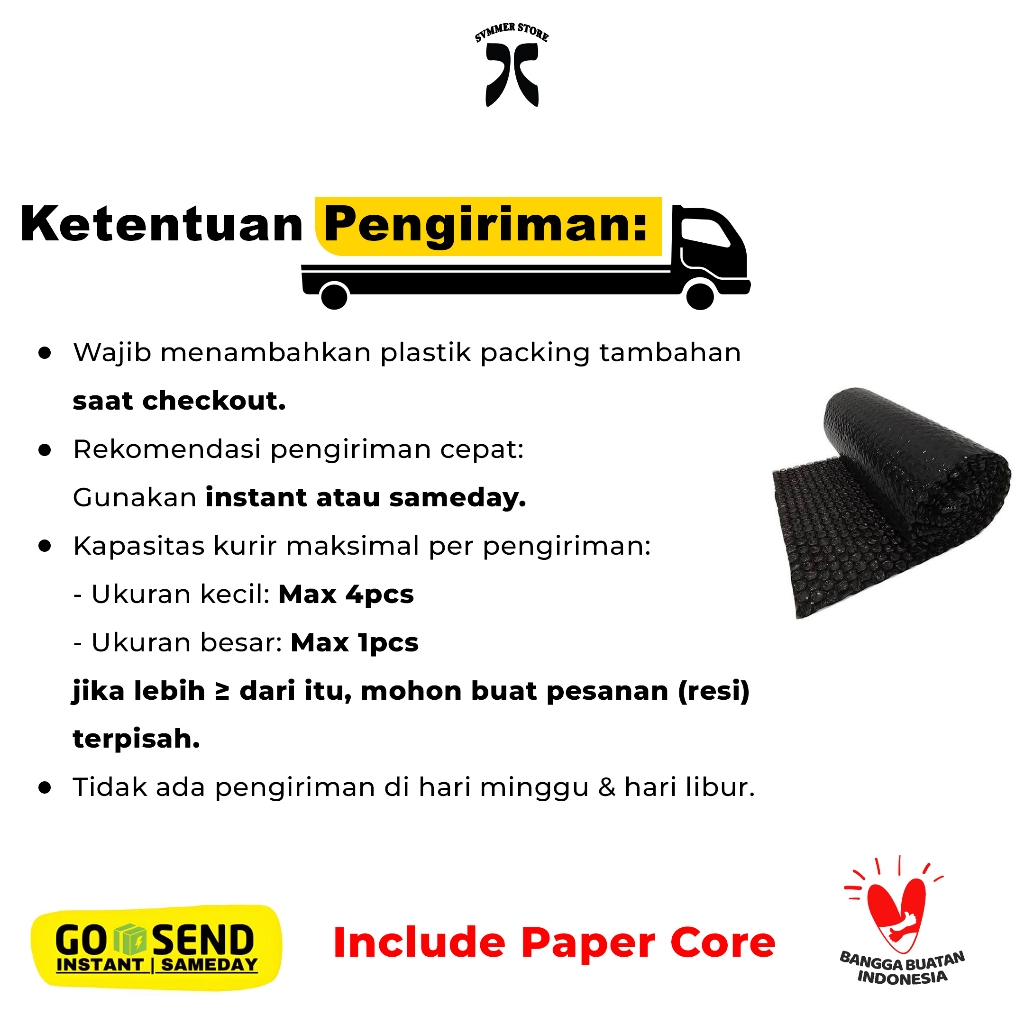 

Bubble Wrap Roll Packing 125x50m Full Tebal Premium Hitam Bening 125cm x 50meter Plastik Pack Instan