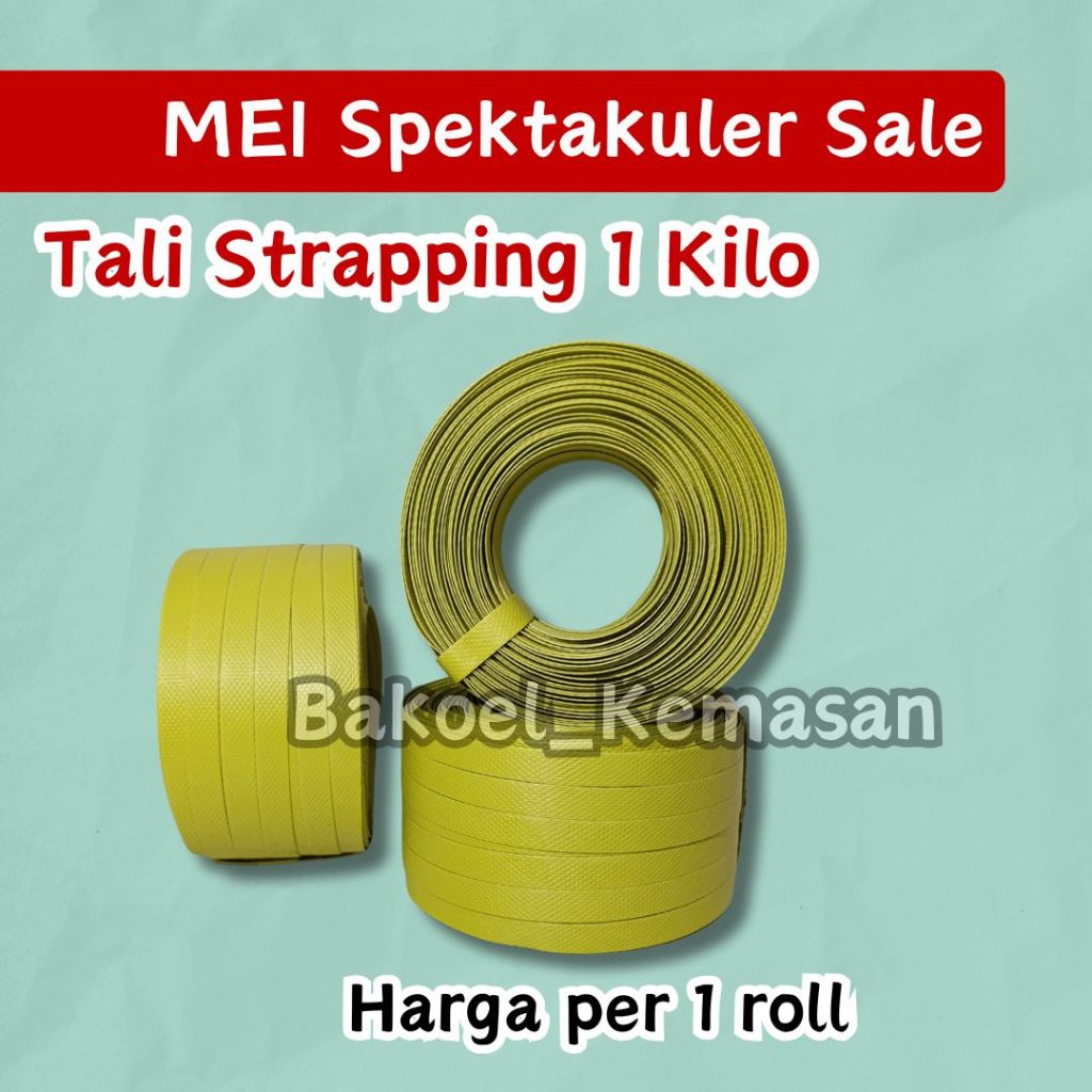 MEI SPEKTAKULER SALE Tali Strapping Band Tebal 1KG untuk ikat barang banyak warna PROMO